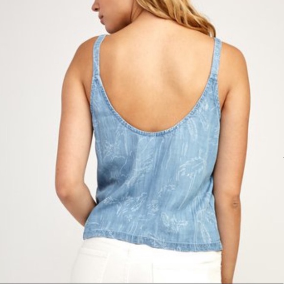 RVCA PALM LEAVES CHAMBRAY TANK ROAD TRIP LIMITED EDITION TANK LARGE - Picture 4 of 16